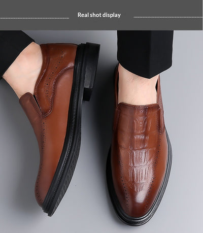Zapatos de Cuero Puntiagudos Estilo Británico para Hombre - Image 17