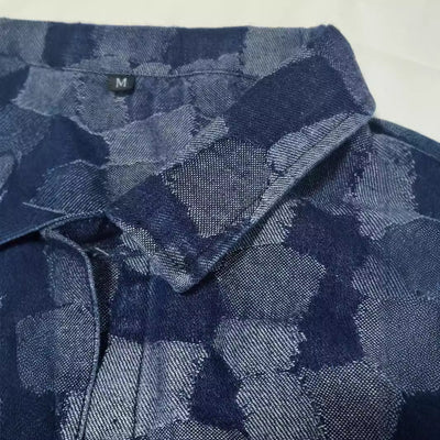 Camisa de Cuadros Oscuros Manga Larga para Hombre - Image 3