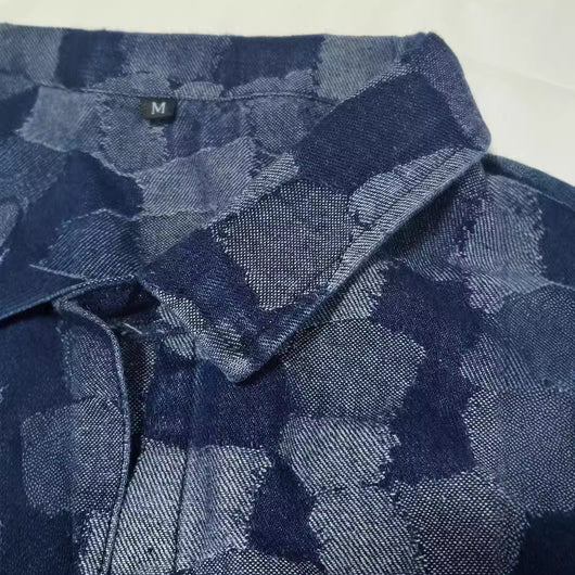 Camisa de Cuadros Oscuros Manga Larga para Hombre - Image 3