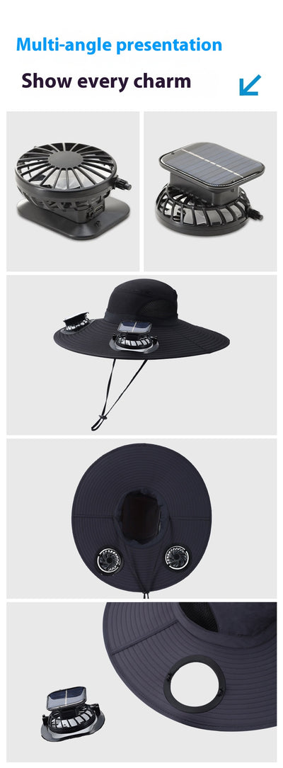 Gorra de Sombra Solar con Ventilador para Hombre - Ideal para Montaña y Pesca - Image 28