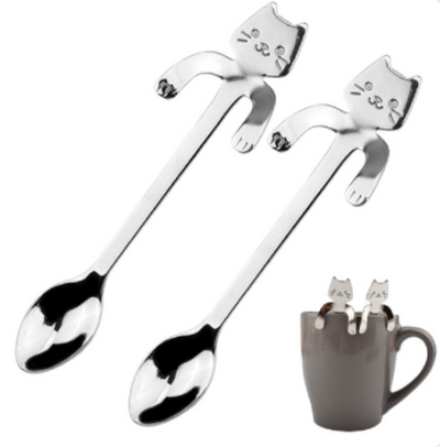Cucharilla de Café con Mango de Gato Divertido en Acero Inoxidable 304 - Image 21