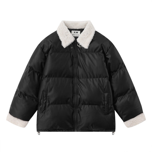 Abrigo de Invierno para Hombre con Cuello de Piel y Acolchado de Algodón - Image 5