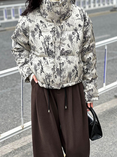 Abrigo Acolchado Suelto de Algodón para Mujer - Estilo Casual - Image 7