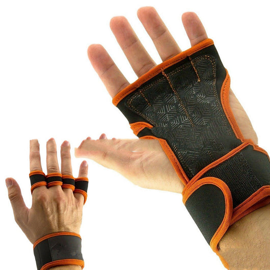 Guantes de Levantamiento de Pesas Medio Dedo con Soporte de Muñeca - Image 7