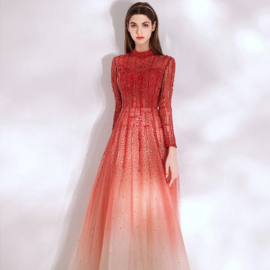 Vestido de Fiesta Rojo Elegante de Alta Gama para Mujer - Image 9