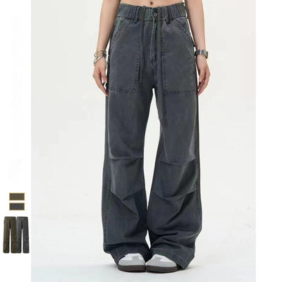 Pantalones Vaqueros Grises con Pliegues en Rodilla - Diseño Exclusivo - Image 3