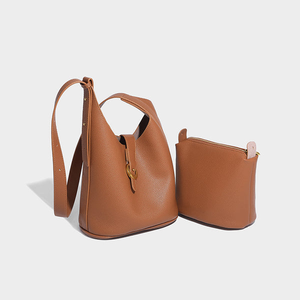 Bolso de Cuero Genuino con Asa de Hombro