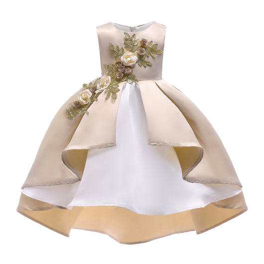 Vestido Princesa Niña con Falda y Chaleco Bordado - Image 7
