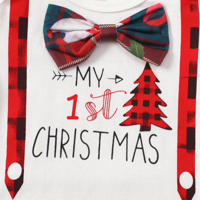 Conjunto Navideño para Bebé: Blusa Manga Larga, Pantalón, Gorro y Turbante - Image 6