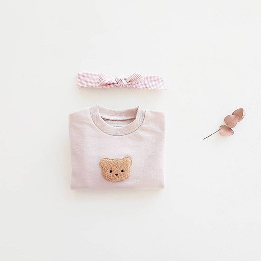 Blusa Cuello Redondo con Bordado de Osito Adorable - Image 6