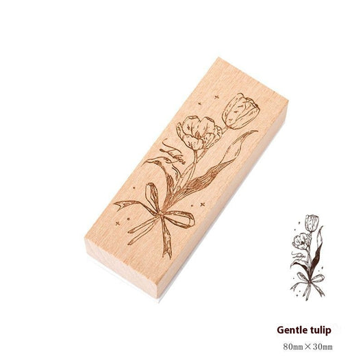 Sello de Madera Floral Retro para Cuadernos Artísticos y Proyectos DIY - Image 7
