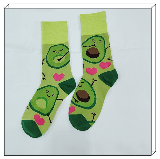 Calcetines Largos de Algodón con Diseño Asimétrico Cartoon - Image 6