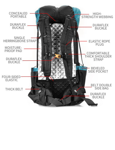 Mochila de Gran Capacidad para Senderismo y Camping - Image 16