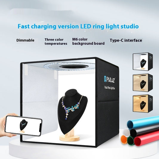 Aro de Luz LED Plegable para Estudio Fotográfico