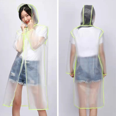 Impermeable Transparente de Una Pieza para Senderismo y Viajes