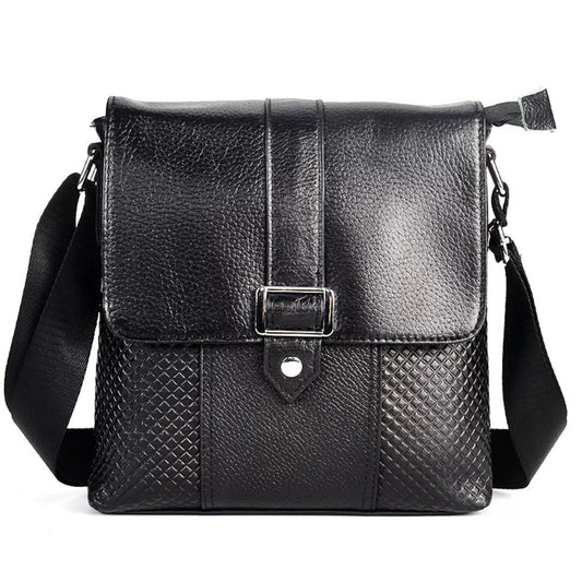 Bolsa Bandolera de Cuero Genuino para Hombre - Piel de Res Premium
