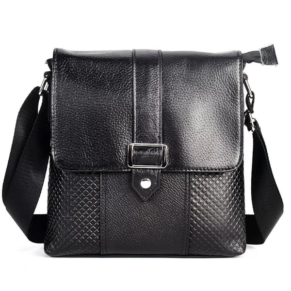 Bolsa Bandolera de Cuero Genuino para Hombre - Piel de Res Premium