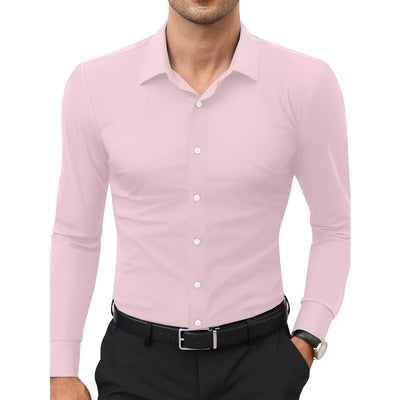 Camisa Ejecutiva Blanca Elástica para Hombre Talla Grande - Image 23