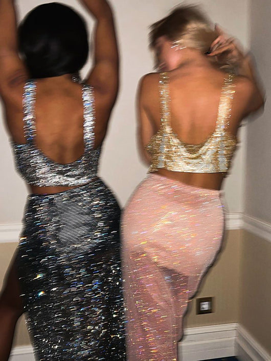 Top Corto Sexy con Escote Profundo y Detalles de Strass - Image 15