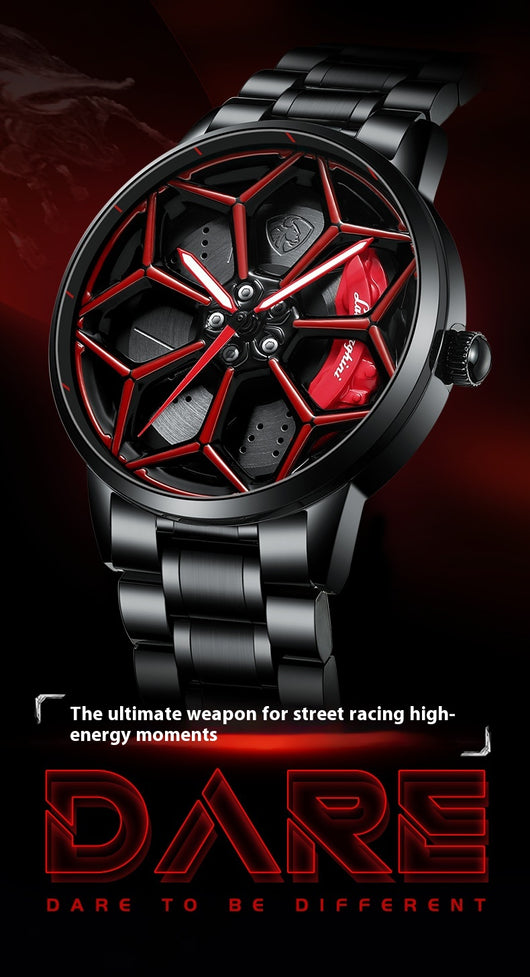Reloj de Cuarzo Luminoso con Esfera Giratoria para Hombre - Image 9