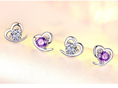 Aretes de Corazón con Zircón - Image 2