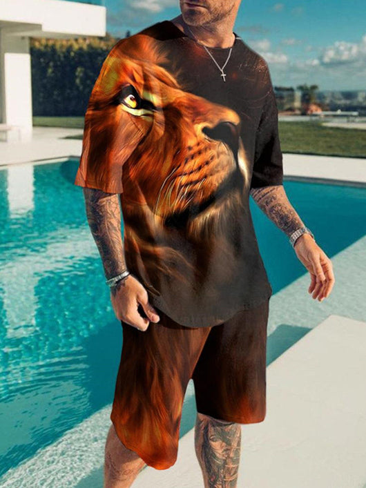 Conjunto de Playa Hombre Pantalones Cortos Estampado 3D Verano - Image 5