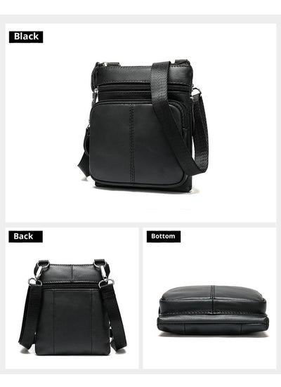 Bolsa Bandolera de Cuero Genuino para Hombre - Estilo Casual - Image 11