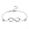 Pulsera de Plata Esterlina 925 con Símbolo de Infinito '8' para Mujer