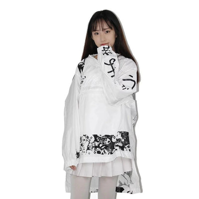 Cortavientos Impermeable Harajuku para Mujer