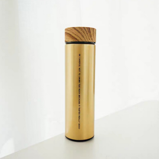 Taza Ejecutiva de Acero Inoxidable 304 con Diseño Veta de Madera - Image 7