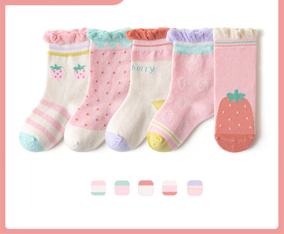 Calcetines de Algodón para Niños y Niñas - Colores Lisos Escolares - Image 2