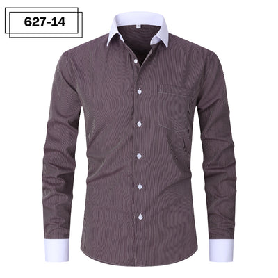 Camisa Rayada de Verano para Hombre Talla Grande - Image 20