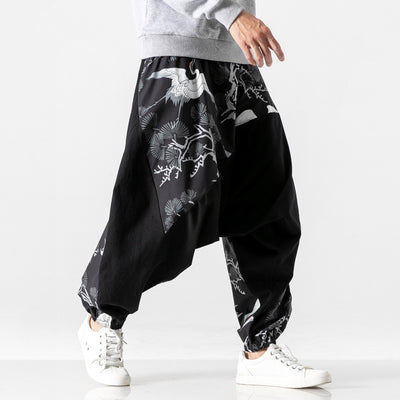 Pantalones Patchwork Holgados Estilo Asiático - Image 5