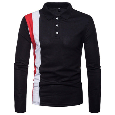 Camisa Casual de Manga Larga con Costuras Tricolor para Hombre - Image 2