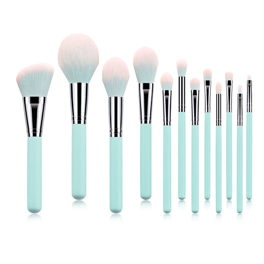 Set de 12 Brochas de Maquillaje Azul Claro - Image 9
