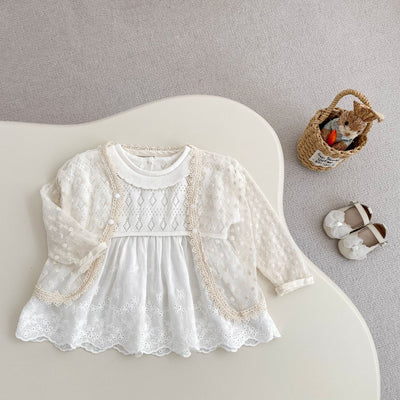 Blusa Tejida Calada sin Mangas con Encaje Flowy - Image 9