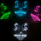 Máscara de Fiesta LED con Diseño de Dólar