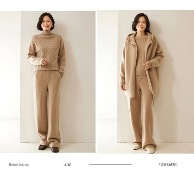 Pantalones de Cashmere Anchos de Cintura Alta - Diseño Elegante y Favorecedor - Image 11