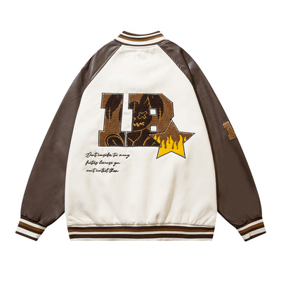 Uniforme de Béisbol Hip Hop Retro Oversize en Cuero Sintético para Mujer - Image 11