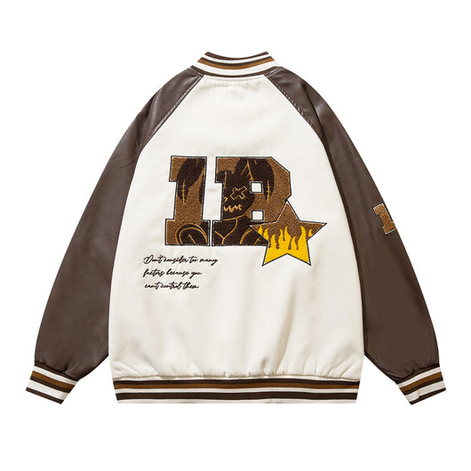 Uniforme de Béisbol Hip Hop Retro Oversize en Cuero Sintético para Mujer - Image 11