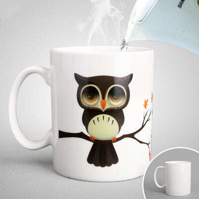 Taza Cerámica Inteligente con Sensor de Temperatura - Diseño Búho - Image 4