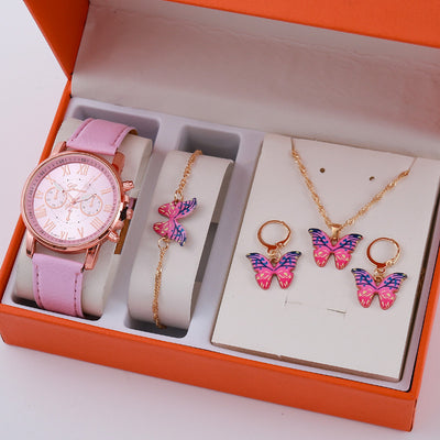 Conjunto de Reloj con Pulsera Graduada y Joyas para Mujer - Image 5