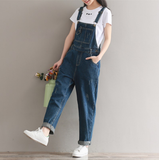 Mono Denim para Mujer - Jumpsuit Overol Casual