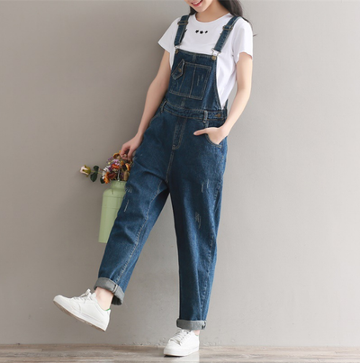 Mono Denim para Mujer - Jumpsuit Overol Casual