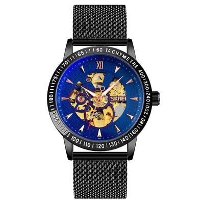 Reloj Automático Mecánico Hombre Lujo con Fondo Esqueleto Engranajes - Image 5