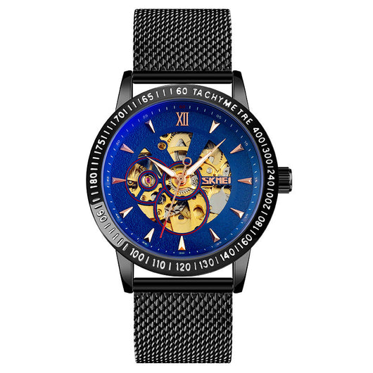 Reloj Automático Mecánico Hombre Lujo con Fondo Esqueleto Engranajes - Image 5