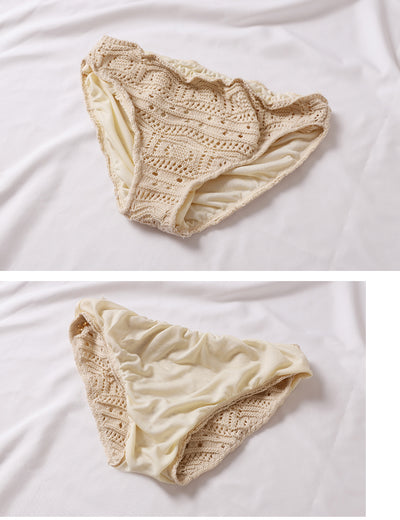Bikini Tejido Beige con Mangas Cortas Divididas - Image 21