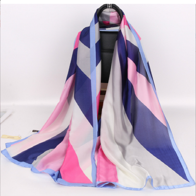 Pañuelo de Seda Simulada con Protección Solar para Mujer - Image 14