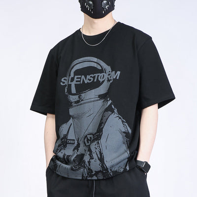 Camiseta Holgada de Algodón para Hombre - Cuello Redondo Manga Corta - Image 5