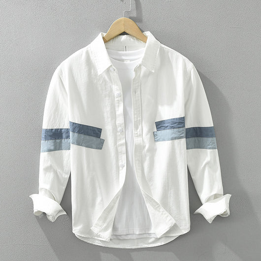 Camisa Suelta Artística Versátil para Hombre - Image 8